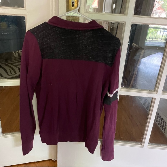VS PINK Burgundy 3/4 zip sweater - Picture 3 of 3